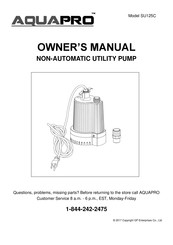 Aquapro SU125C Owner's Manual