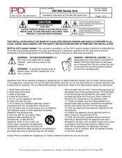 Pdi AB1000 Series Installation Instruction