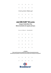 BRONKHORST mini CORI-FLOW M1 Series Instruction Manual
