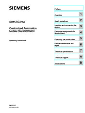 Siemens SIMATIC Mobile Client900WXN Operating Instructions Manual