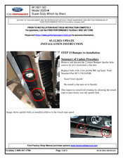 Warn Ford Performance M-1821-SD Installation Instruction