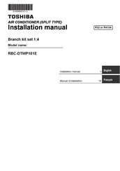 Toshiba RBC-DTWP101E Installation Manual