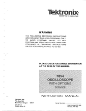 Tektronix 7854 Instruction Manual