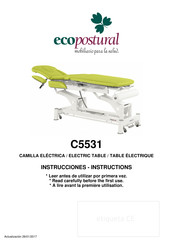 ECOPOSTURAL C5531 Instructions Manual