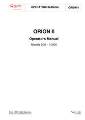 Veolia Orion II 4000 Operator's Manual