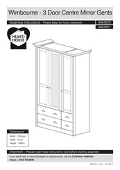 Heart of House Wimbourne Assembly Instructions Manual
