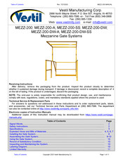 Vestil MEZZ-200-DW-A Manual