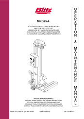 Blitz MRG25-4 Operation & Maintenance Manual