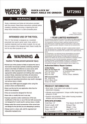 Matco Tools MT2993 Manual
