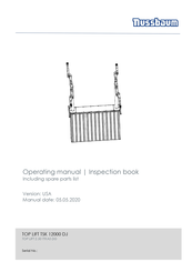Nussbaum TSK OTTO 12 Operating Manual, Inspection Book