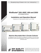 Air Quality Engineering MistBuster 2000 Installation And Operation Manual