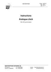 Westerstrand Analogue clock Instructions Manual