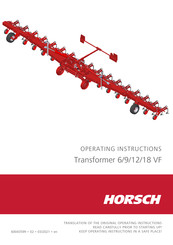 horsch Transformer 9 VF Operating Instructions Manual