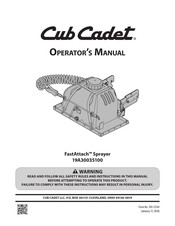 Cub Cadet FastAttach 19A30035100 Operator's Manual