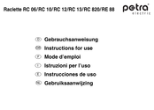 Petra electric RC 12 Instructions For Use Manual