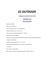 EZ TANKLESS EZ OUTDOOR Manual