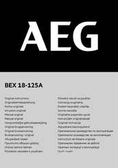 AEG BEX 18-125A Original Instructions Manual