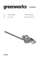 GreenWorks HTF301 Operator's Manual