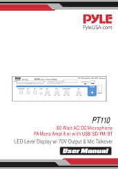 Pyle PT110 User Manual
