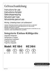Kuppersbusch IKE 188-6 Instructions For Use Manual