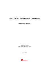 Redwood RWC2020A Operating Manual
