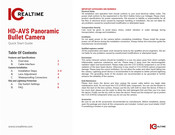 IC Realtime HD-AVS Quick Start Manual