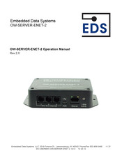 EDS OW-SERVER-ENET-2 Operation Manual