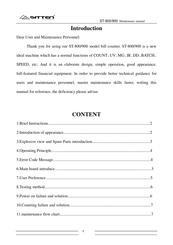 Sitten ST-800 Maintenance Manual