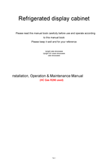 SINCO FC-430S Installation, Operation & Maintenance Manual
