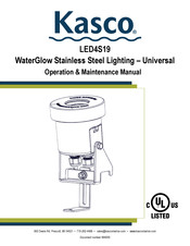 Kasco WaterGlow LED4S19 Operation & Maintenance Manual