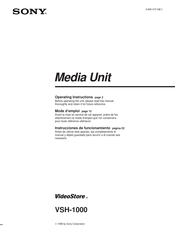 Sony VideoStore VSH-1000 Operating Instructions Manual