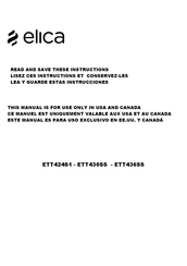 ELICA ETT430SS Instruction On Mounting And Use Manual