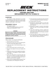 Beck 42-105 Replacement Instructions