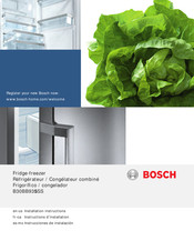 Bosch B30BB935SS Installation Instructions Manual