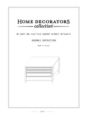 Home Decorators Collection BF-24671 MSL Assembly Instructions Manual