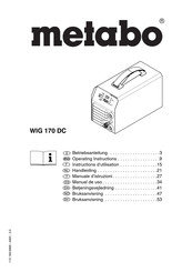Metabo WIG 170 DC Set Operating Instructions Manual