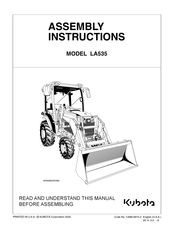 Kubota LA535 Assembly Instructions Manual