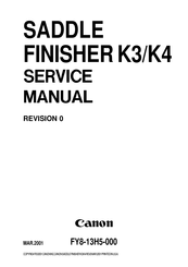 Canon SADDLE FINISHER K3 Service Manual