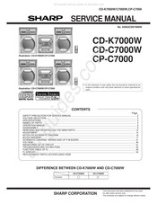 Sharp CD-K7000W Service Manual
