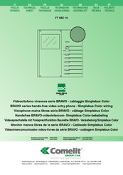 Comelit SIMPLEBUS COLOR FT SBC 16 Technical Sheet