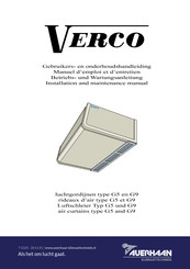 Auerhaan Verco G5.15x.200 Installation And Maintenance Manual