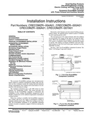 Carrier CRECOMZR 004A01 Series Installation Instructions Manual