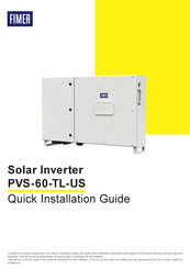Fimer PVS-60-TL-US Quick Installation Manual