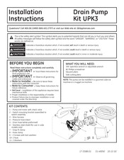 GE UPK3 Installation Instructions Manual