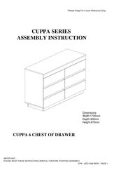 Eliving Furniture CUPPA Series Assembly Instruction Manual