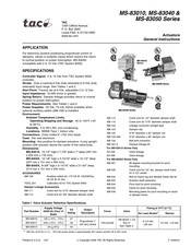 t.a.c. MS-83010 Series General Instructions Manual