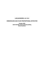 Ludlum Measurements 319110 Manual