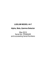 Ludlum Measurements 44-7 Manual