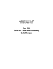Ludlum Measurements 3A Manual