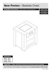 Argos New Penton 258/7129 Assembly Instructions Manual